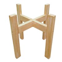 Porta maceceta pedestal de macetas en madera natural