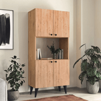 Vitrina Organizador Lamas 4 puertas color Haya TU MESITA