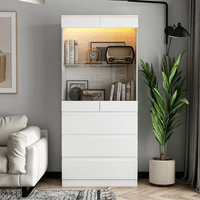 Vitrina Moderna Jirá Color Blanco TU MESITA 3 cajones 2 puertas