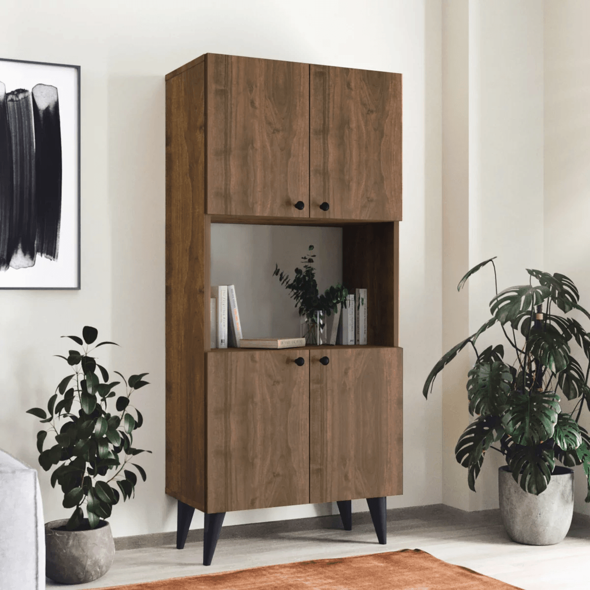 Vitrina Organizador Lamas 4 puertas color Marrón TU MESITA