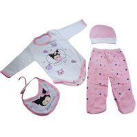 Ropa De Bebe Kuromi ajuar Recien Nacida Rosa 0 A 4 Mes