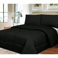INTERIOTEX CUBRECAMA DE VERANO 144  HILOS BRAMANTE  50% ALGODÓN DISEÑO CUADROS NEGRO PLAZA Y MEDIA