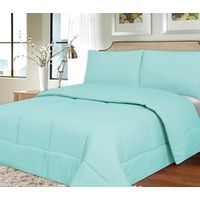 INTERIOTEX CUBRECAMA DE VERANO 144 HILOS BRAMANTE 50% ALGODÓN DISEÑO CUADROS AQUAMARINA KING