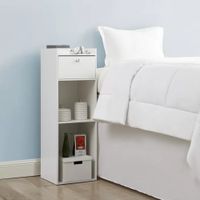 Velador Alto Mirlo color Blanco 1 cajón TU MESITA