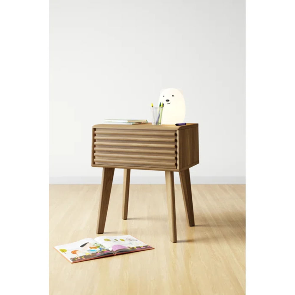 Mesa de Noche Velador Moderno Nicole color Duna 1 cajón TU MESITA