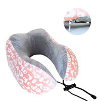 Almohada De Espuma Para Cuello Estampado - Rosado