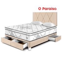 Dormitorio Pocket Advance 2 Plazas con Cajones Champagne