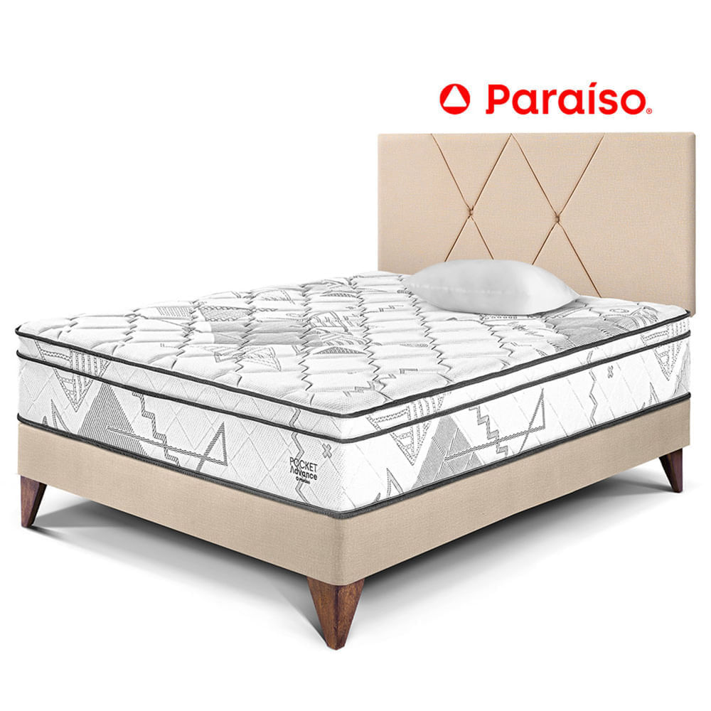 Dormitorio Europeo Pocket Advance 1.5 Plazas Champagne