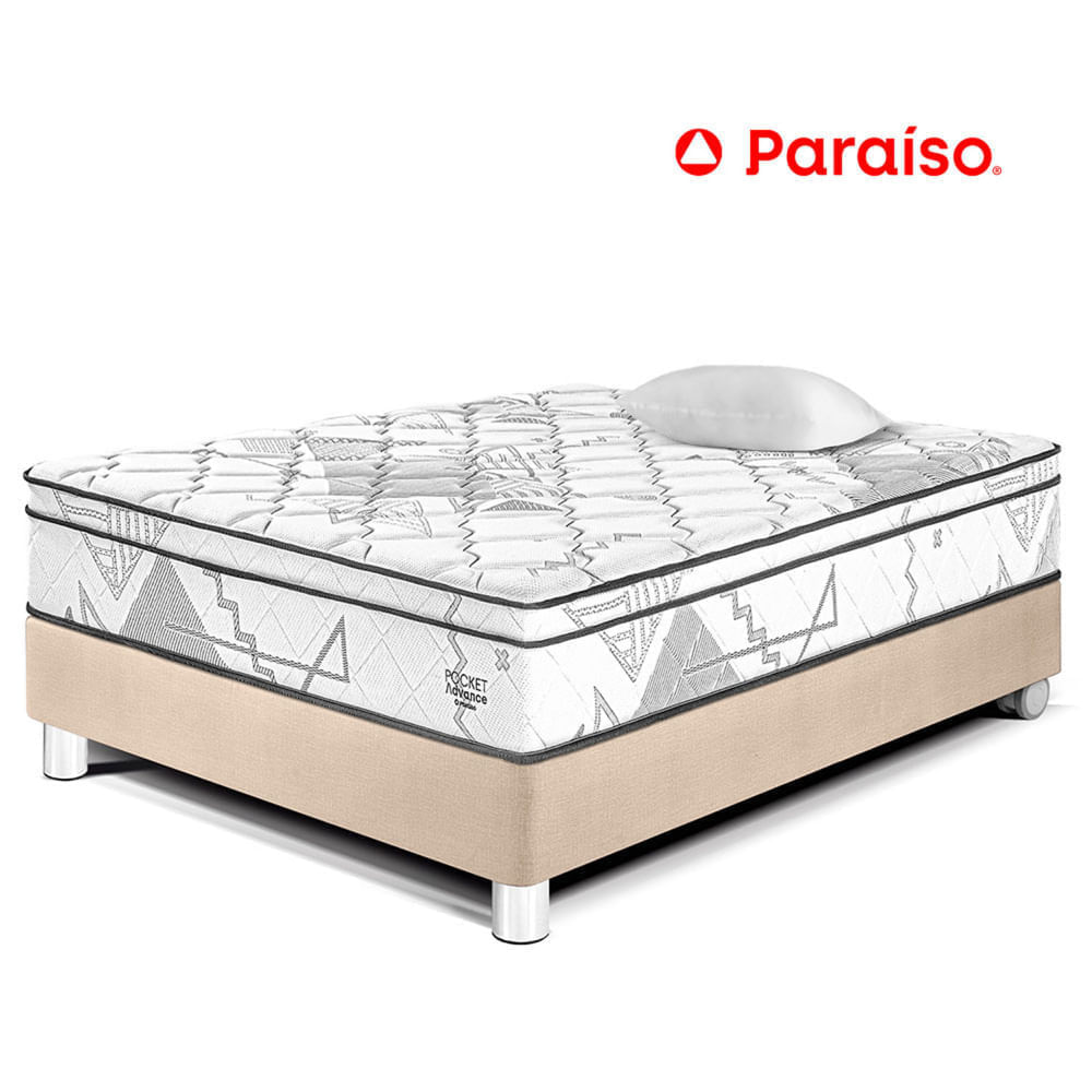 Cama Pocket Advance 1.5 Plazas Champagne