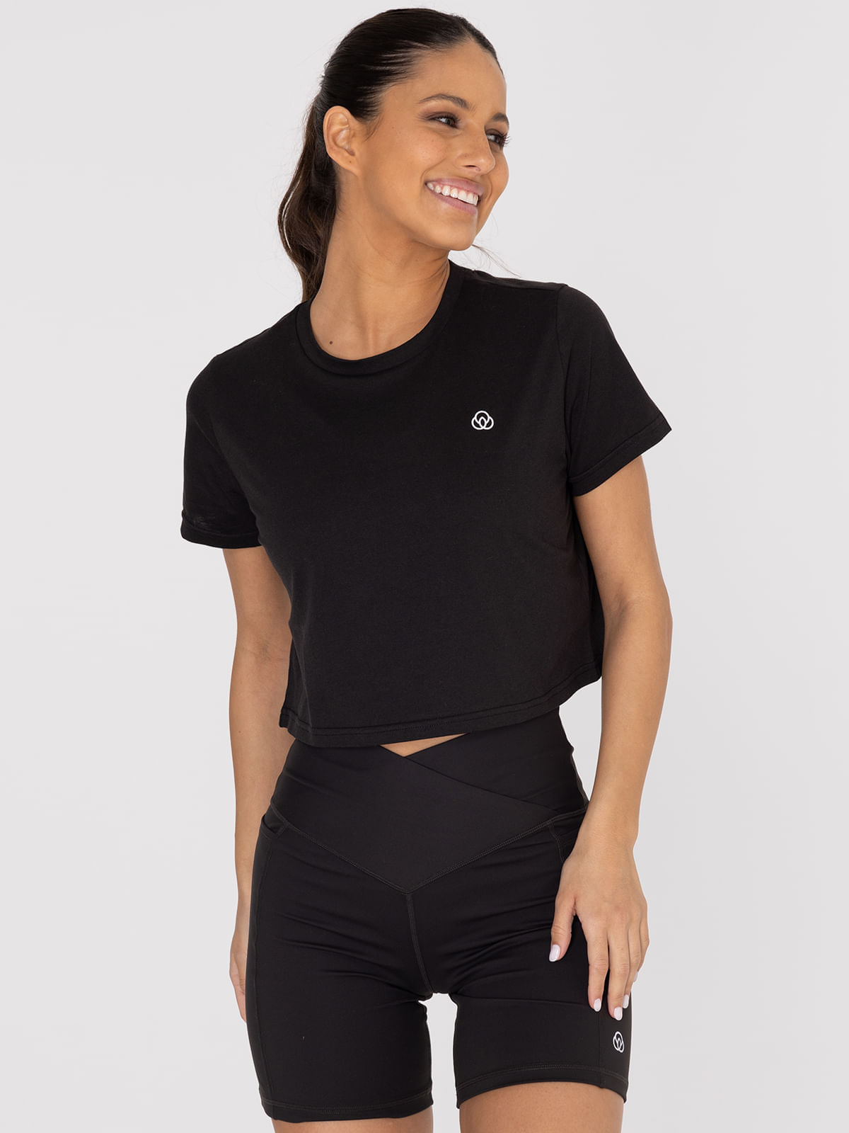 POLO MANGA CORTA PARA MUJER BASIC T-SHIRT ZIA NEGRO BSOUL
