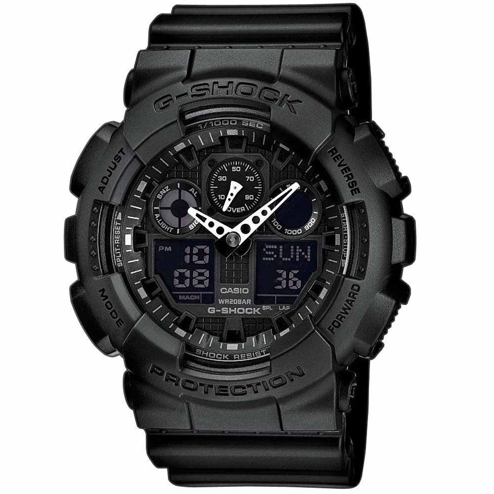 Reloj Casio G-Shock GA100-1A1 Digital Analógico Acuático Luz Automática Negro