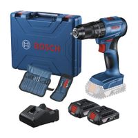 Taladro percutor 1/2"" Bosch GSB 185-LI 18V 2 baterías, 23 accesorios y maletín