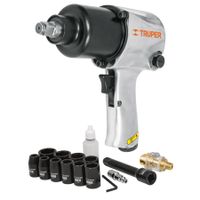 Kit de llave de impacto 1/2"" Industrial con estuche de plastico Truper