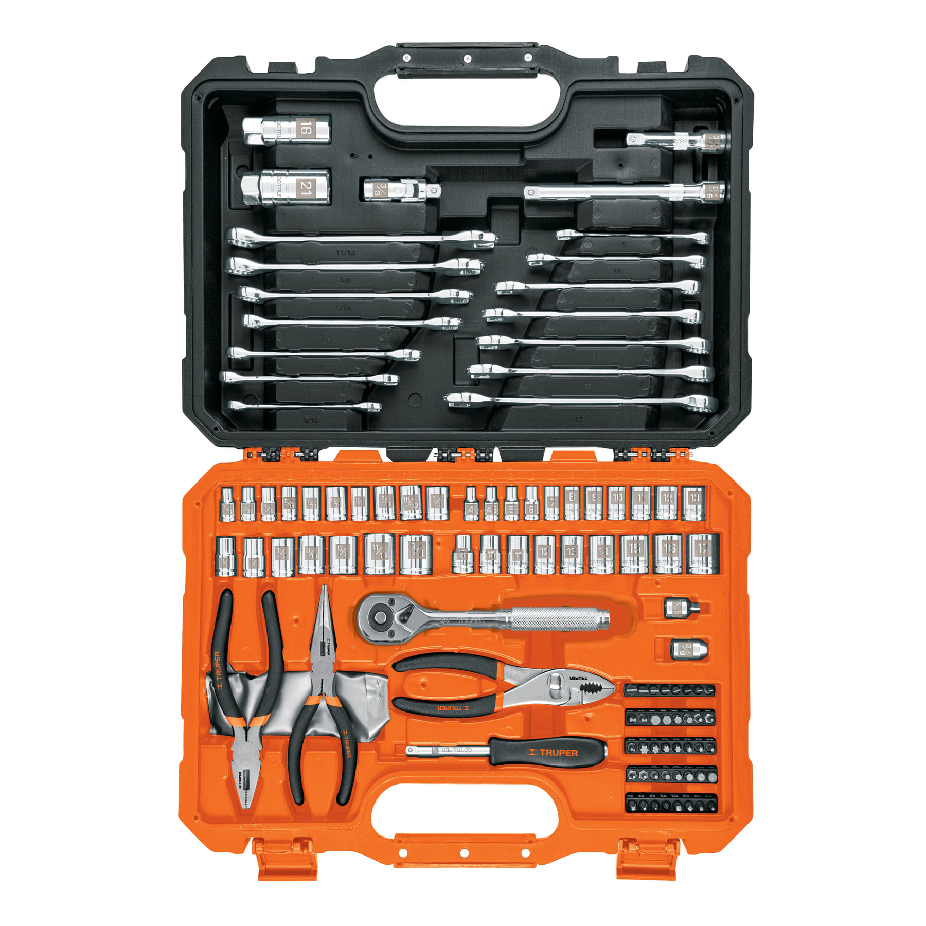 Juego de 119 herramientas 1/4"" y 3/8"" Mixtas Truper