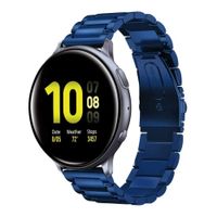 Correa De 22mm Acero Eslabones Para Huawei Gt2 46mm Azul