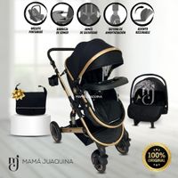 Coche Moisés 4 EN 1 «GRAND LUMIERE» Con Portabebé - Negro