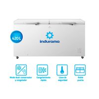 Congeladora INDURAMA 420L CI-420BL Blanco
