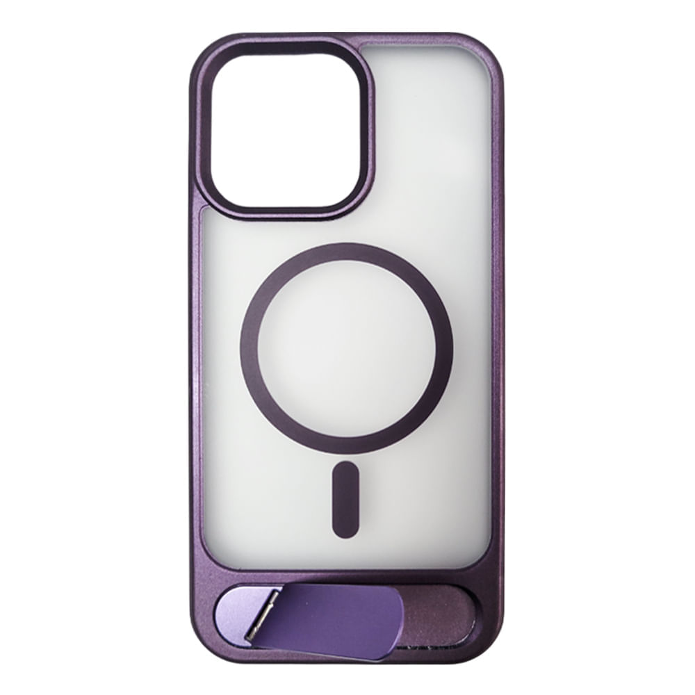 Case iPhone 15 Pro Case Con Soporte Morado