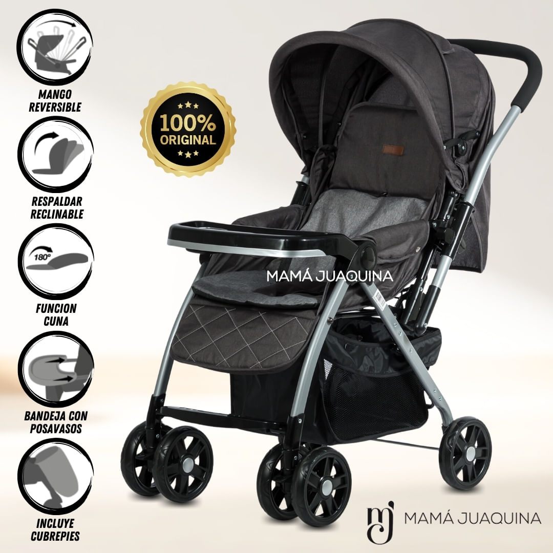 Coche Cuna de Lujo «VINCENT» Negro