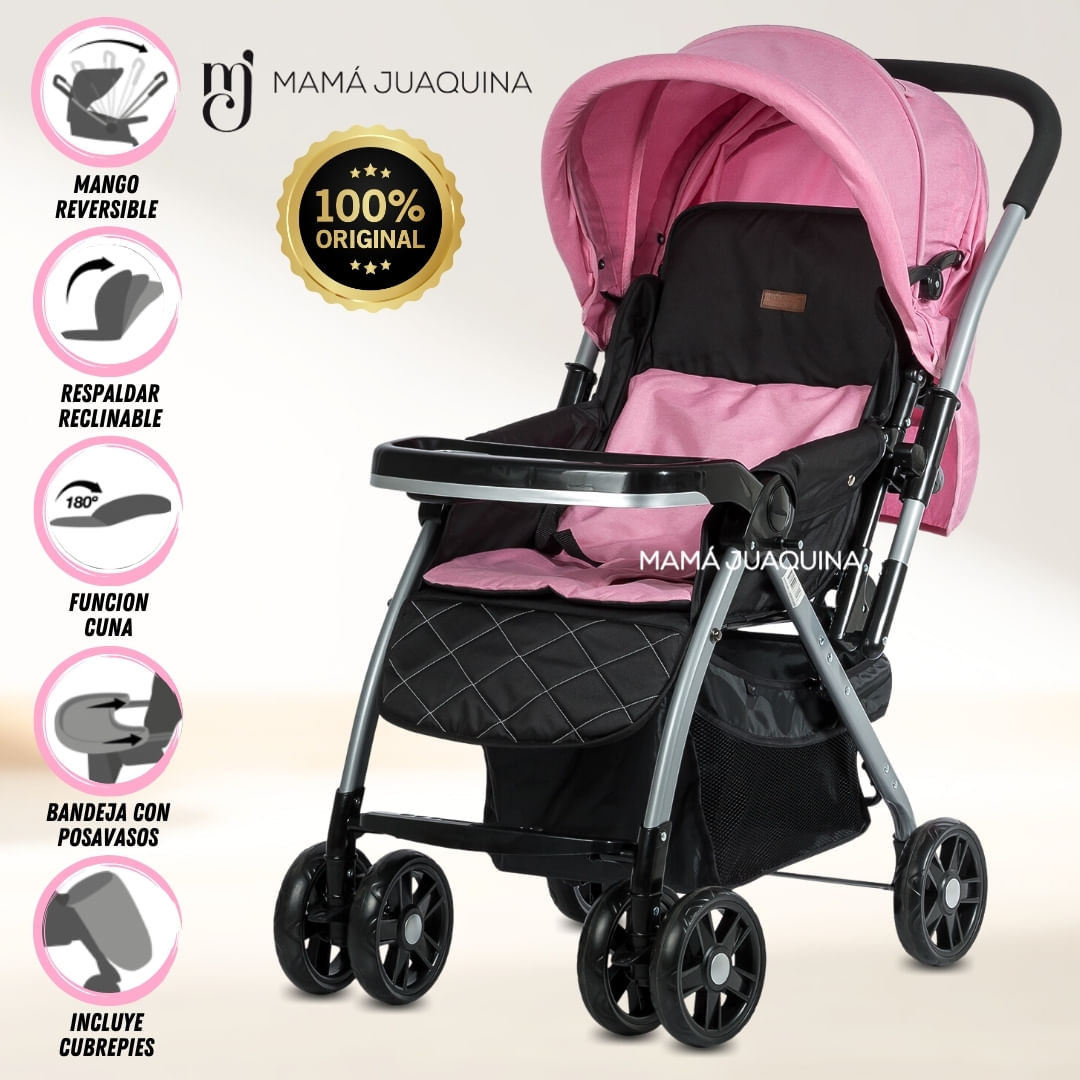 Coche Cuna de Lujo «VINCENT» Rosa