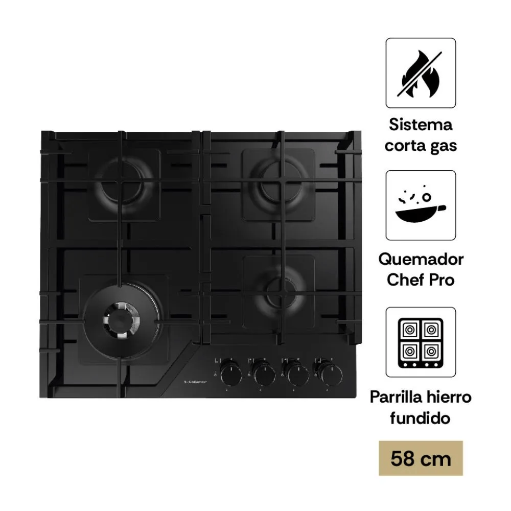 Cocina Encimera Sole vidrio 60cm S-Collection Solco066