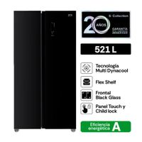 Refrigeradora Sole London Side By Side 521L Negro