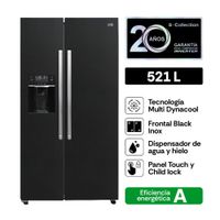 Refrigeradora Sole Boston Side By Side 513L Negro