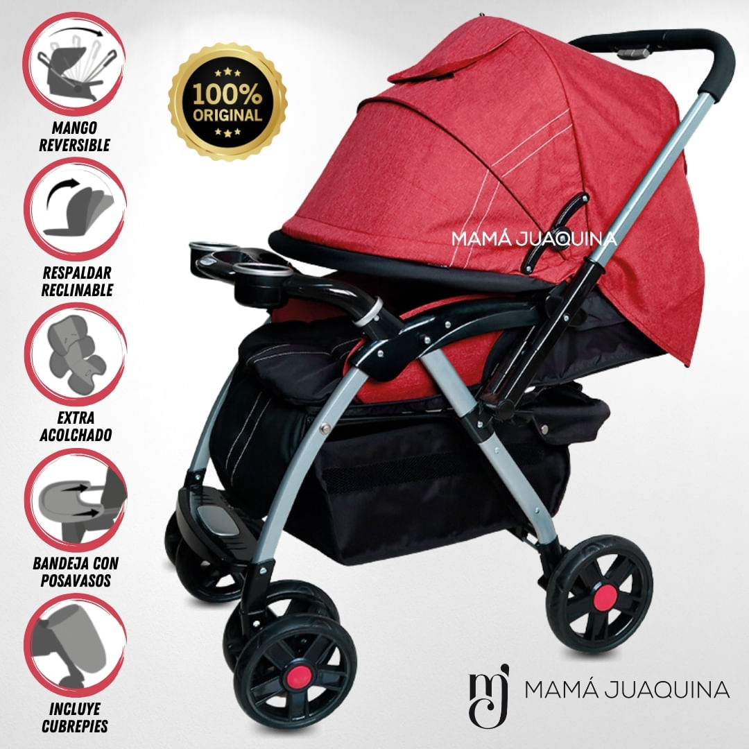 Coche Cuna de Lujo «KENDRIC» Rojo