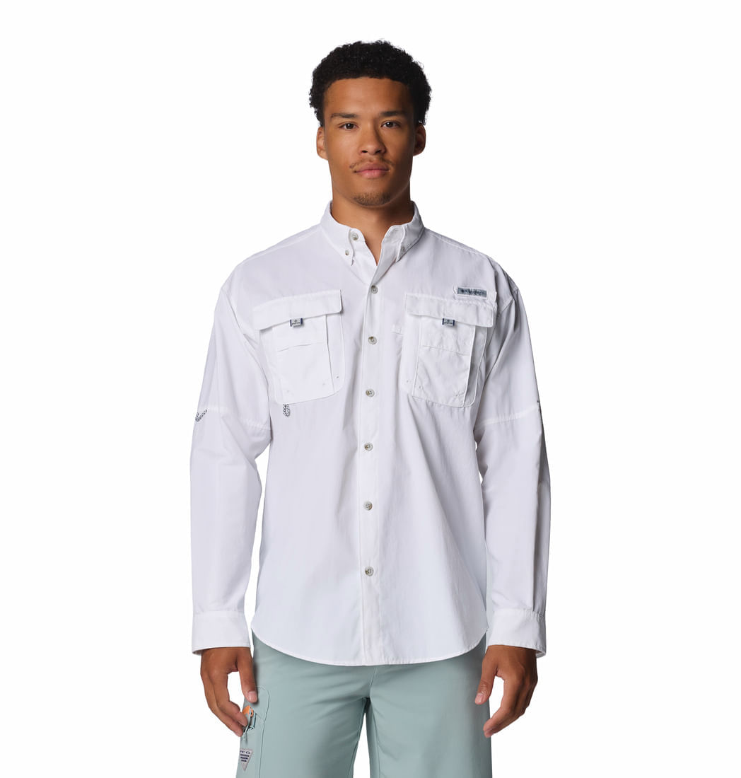 CAMISA PARA HOMBRE MANGA LARGA BAHAMA™ II BLANCO COLUMBIA