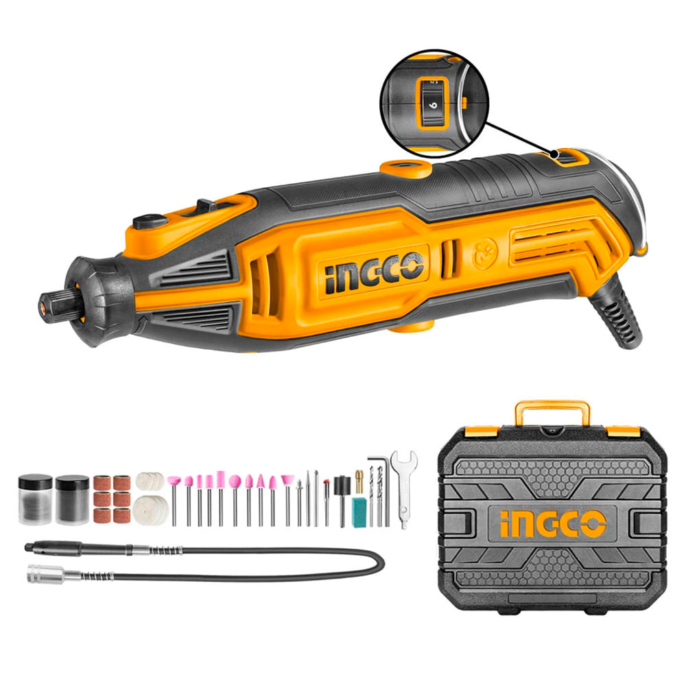 Multiherramienta Ingco MG13328 130W Vel Variable + 109 Pzs