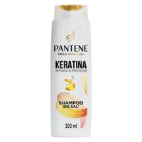 Shampoo sin sal' Cabello Seco PANTENE Keratina con Pro Vitamina B5 Frasco 300ml