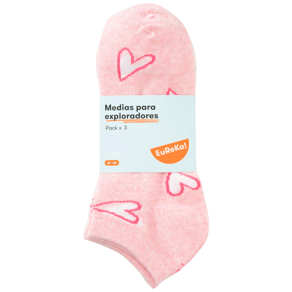 Medias Pack x 3 Mod1 Teen Niña PV25 EUREKA