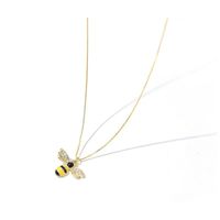 Collar abeja dorada para mujer