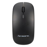 Mouse inalámbrico Teraware MO-296W 1600dpi, bluetooth, 4 botones, receptor 2.4Ghz, recargable, negro