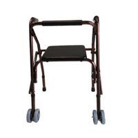 Andador Aluminio Marron con Asiento