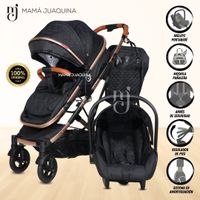Coche Moisés Mini 4 en 1 «LIETTI» Con Portabebé Negro