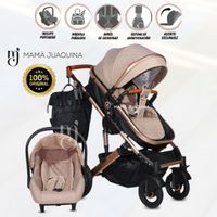 Coche Moisés 4 en 1 «LIETTI GOLD» Con Portabebé Beige
