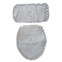 Set de baño funda de tapa en blanco