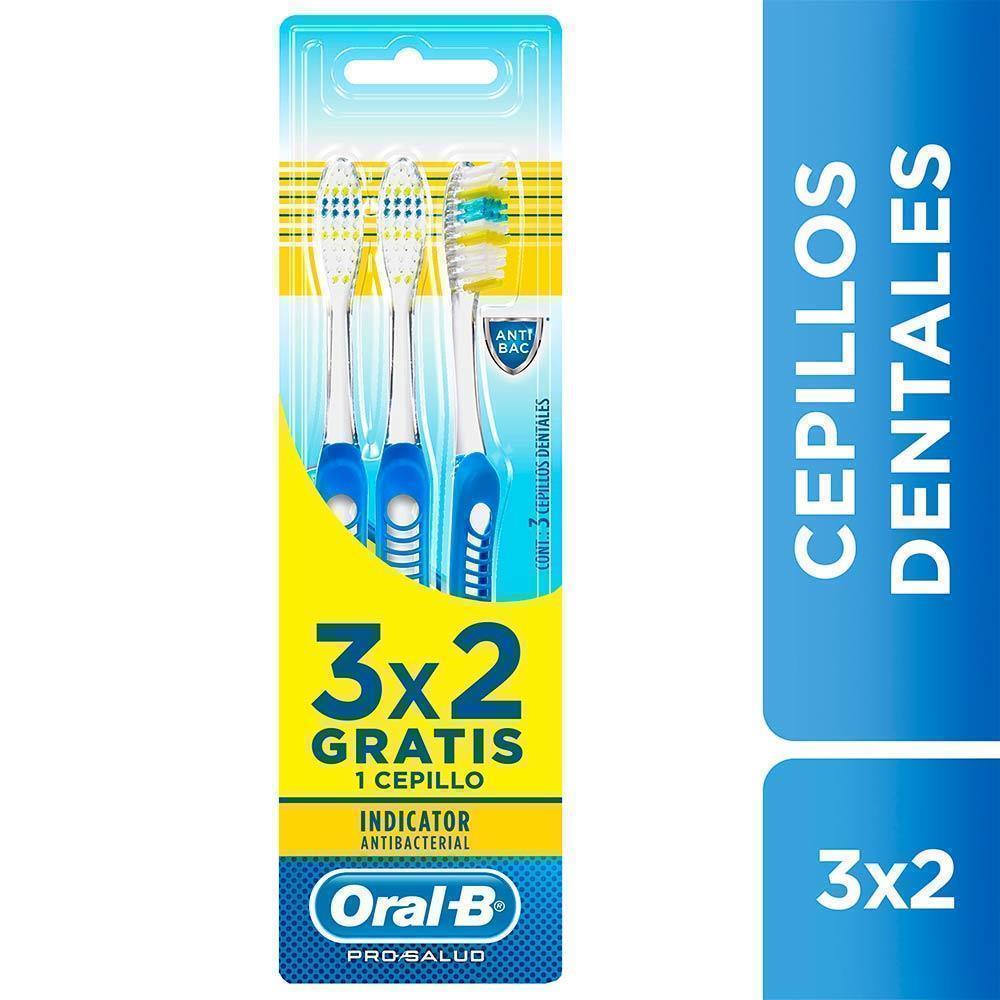 Cepillo Dental Oral B Indicator Antibacterial 3 unidades