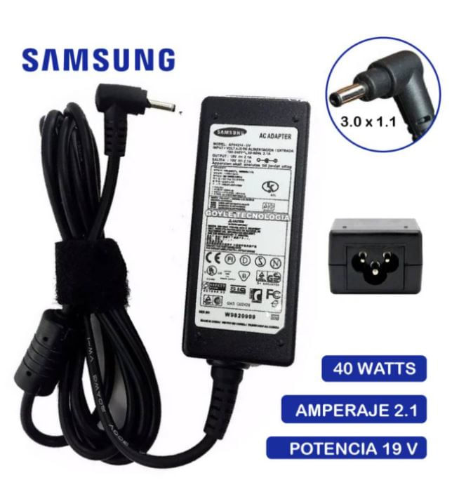 CARGADOR GENERICO SAMSUNG 19V 2.1A - 3.0 X 1.1MM 40W
