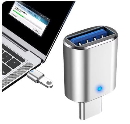 ADAPTADOR LED USB 3.0 A TIPO C, ADAPTADOR OTG A USB C