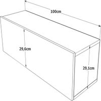 Mesa de TV TU MESITA Flotante June color Blanco/Duna 1 puerta