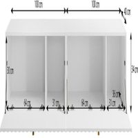 Mesa de TV TU MESITA Michel Moderna color Blanco 2 puertas