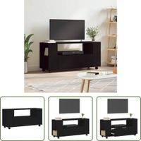 Mesa de TV TU MESITA Mika con Ruedas color Negro 2 cajones