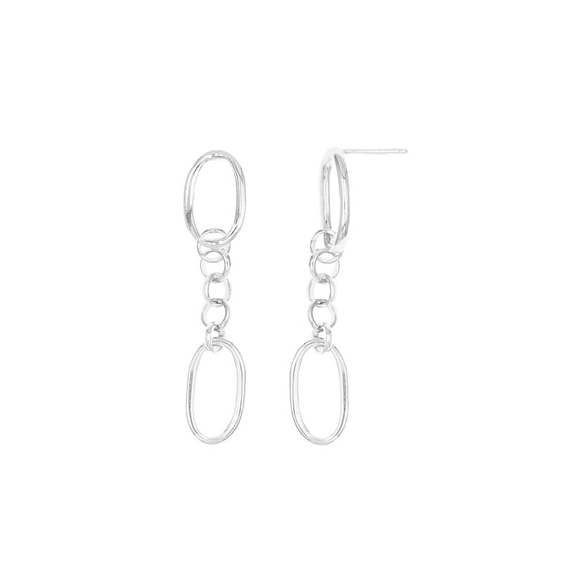 Aretes Enlace Plata 925