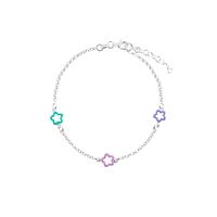 Pulsera Flores niña Plata 925