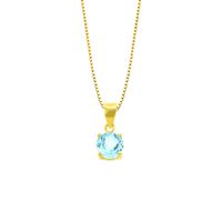 Collar Topacio skyblue Oro 18K