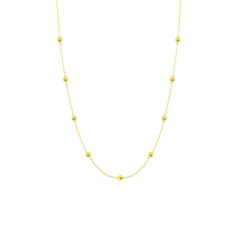 Collar Bolitas de Oro 18K