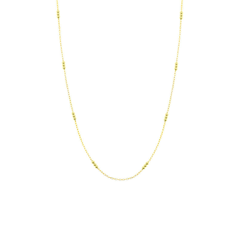 Collar Bolitas Luminosas Oro 18K