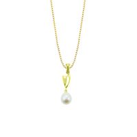 Collar Veneciana Perla Gota Oro 18K
